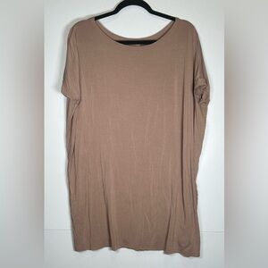 Piko 1988 Women's Short Sleeve Oversized Mushroom Color Tshirt Dress. Size M.